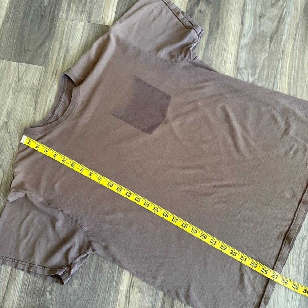 Vintage Ghost Pocket Sun Faded T-Shirt Men's Size L Brown Gradient - Picture 5 of 6